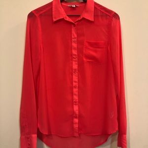 NWOT American Eagle Sheer Long Sleeve Blouse